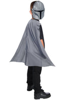 Kids Grey Mandalorian Cape and Mask Set