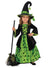 Girl's Green Witch Halloween Fancy Dress Costume Main Image