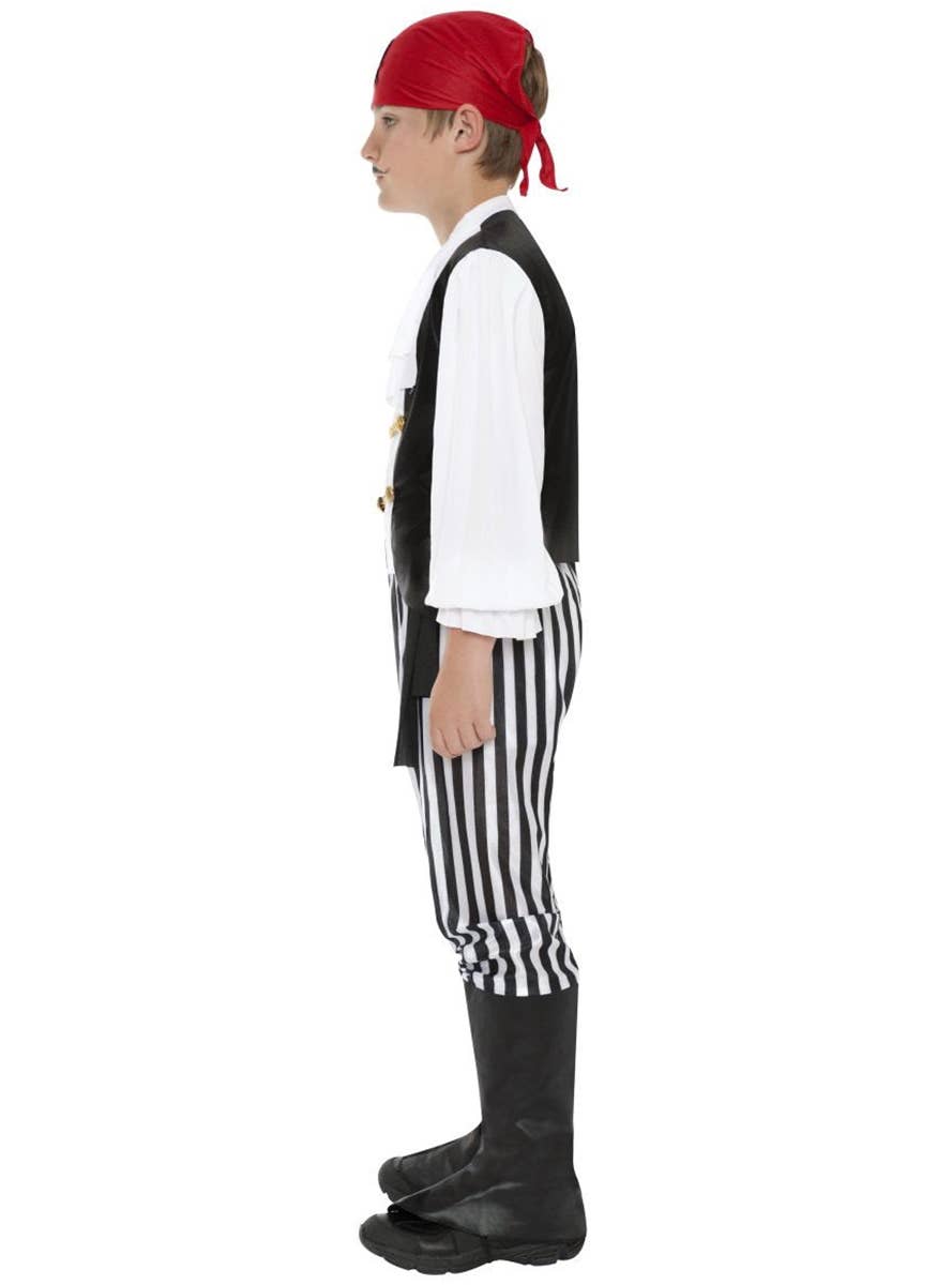 Boy's Pirate Captain Book Week Fancy Dress Costume Side