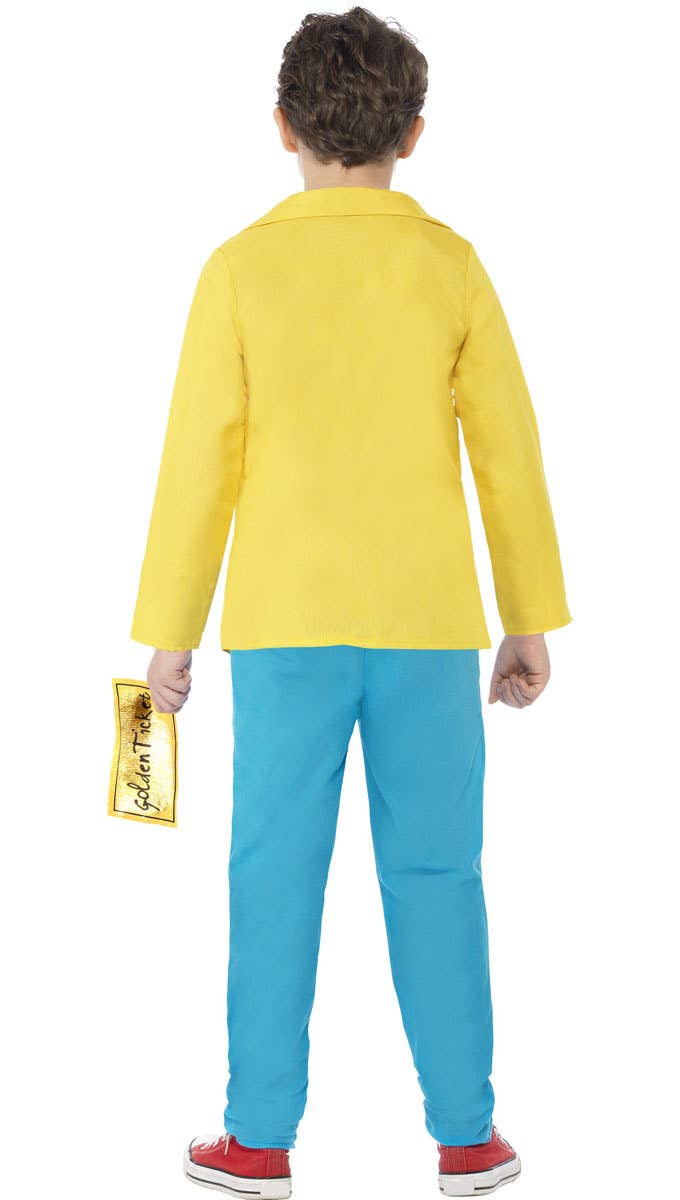 Boys Charlie Bucket Fancy Dress Costume Back View