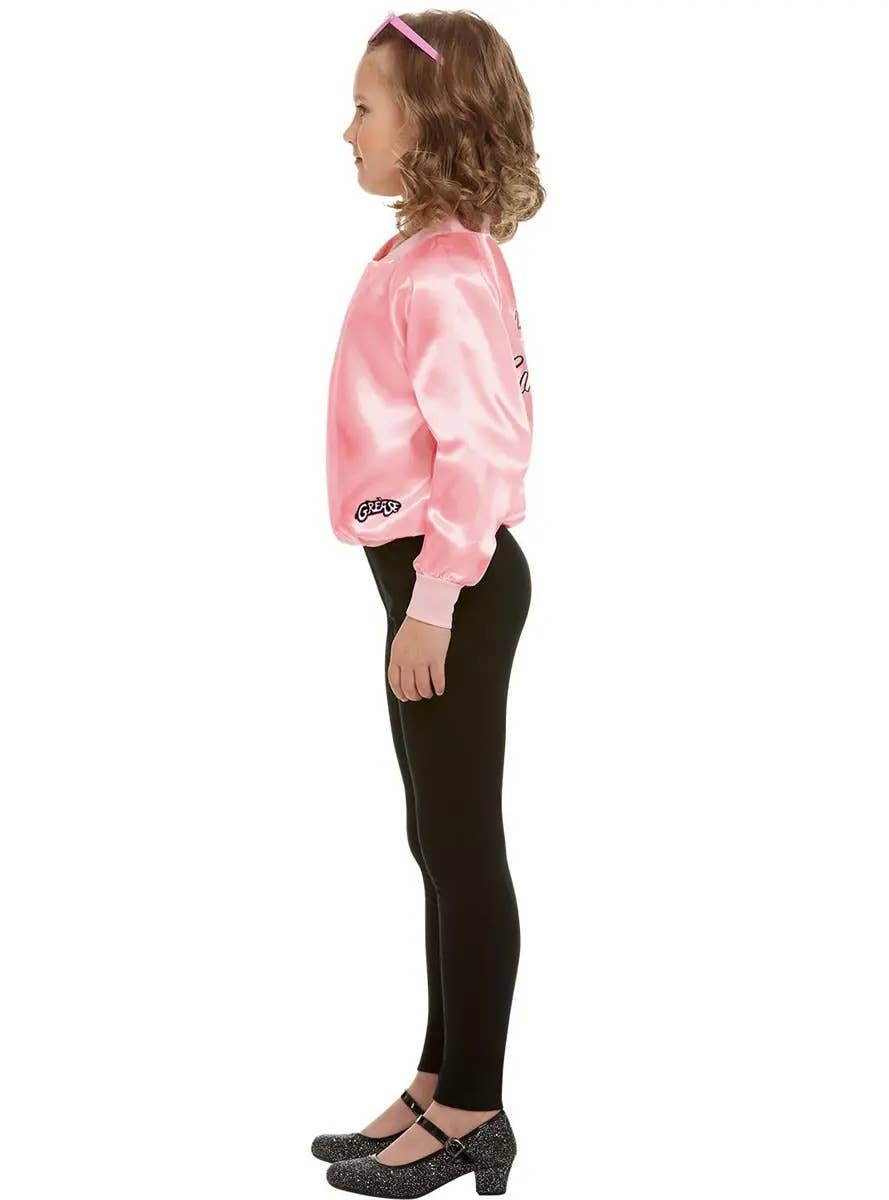 Teen Girl's Pink Ladies Grease Costume Jacket Side View