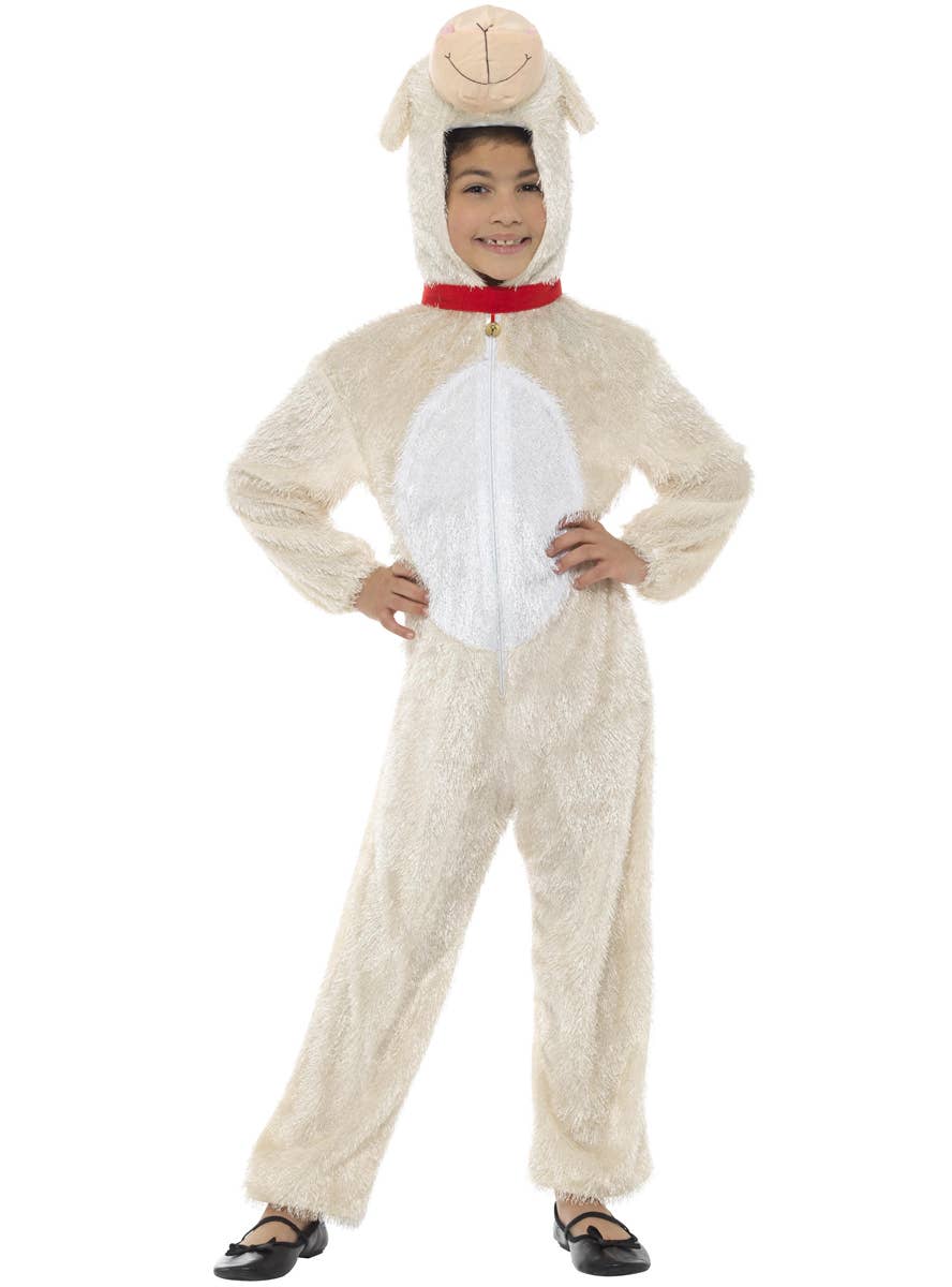 Kid's Lamb Animal Costume Onesie with Hood Main image