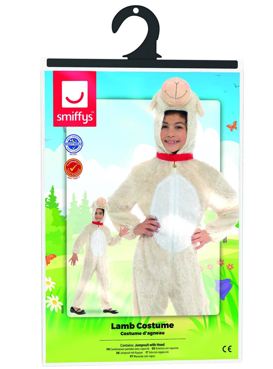 Kid's Lamb Animal Costume Onesie with Hood Pack image