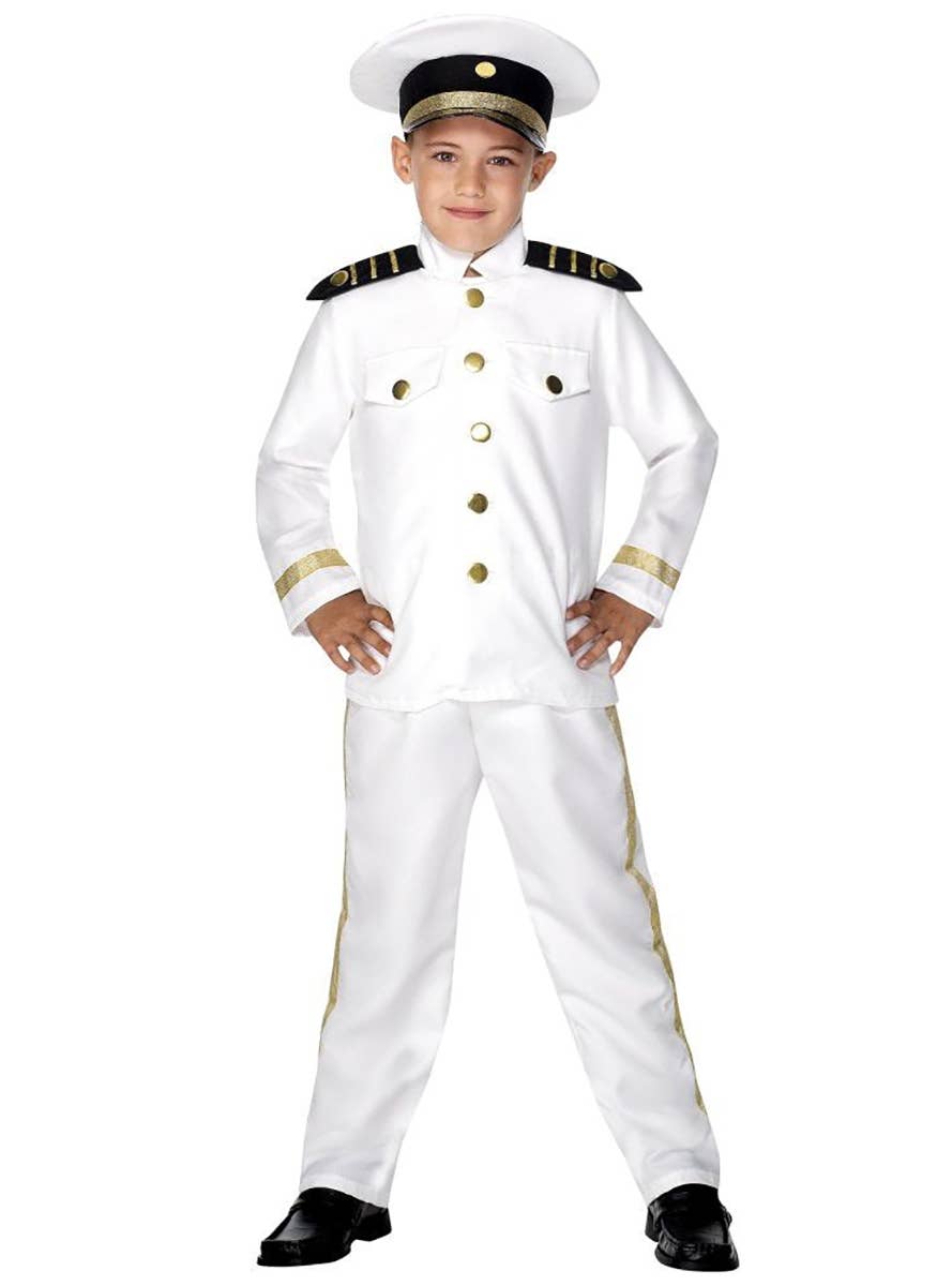 Navy Officer Boys Costume | Navy Captain Kids Fancy Dress Costume