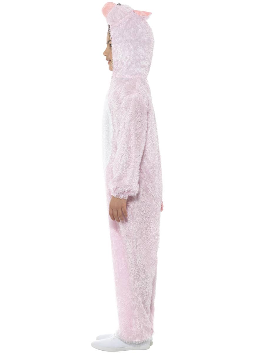 Kid's Pink Pig Farm Animal Onesie Book Week Costume Side Image