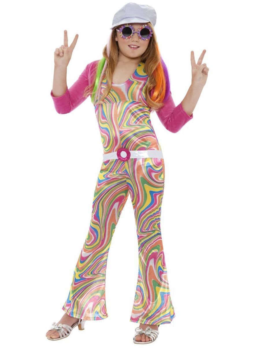 Girl's Retro Pop Star Costume Front View