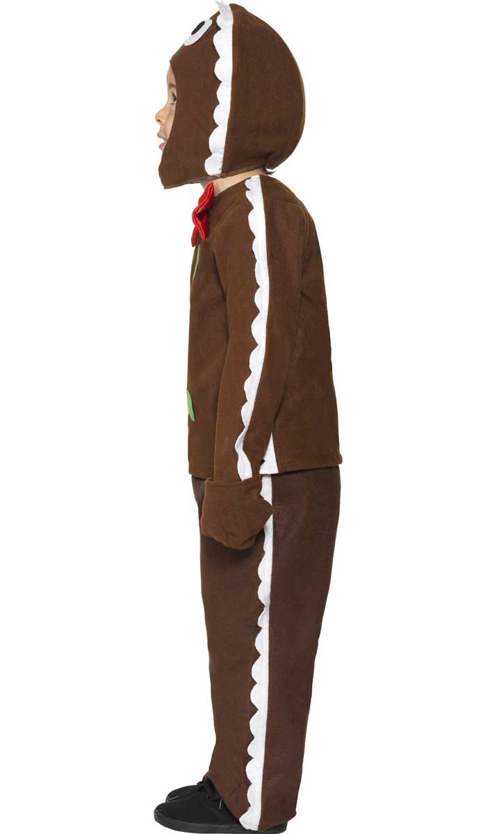 Gingerbread Man Children's Christmas Fancy Dress Side View