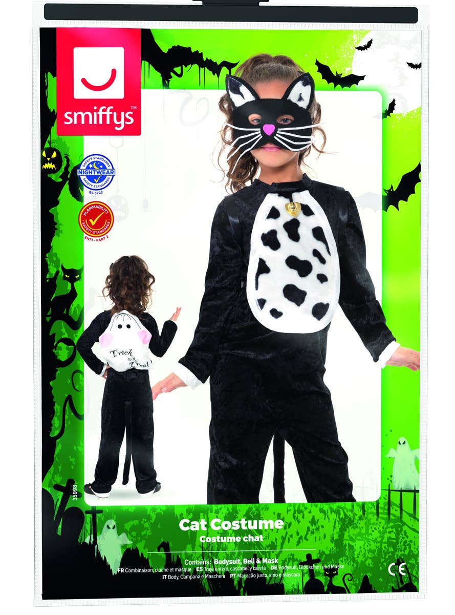 Black Kitty Girl's Onesie Animal Dress Up Costume Pack