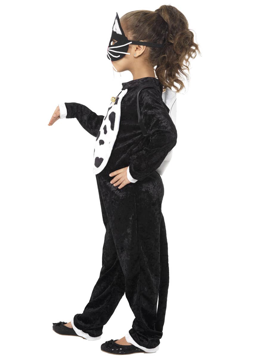 Black Kitty Girl's Onesie Animal Dress Up Costume Side