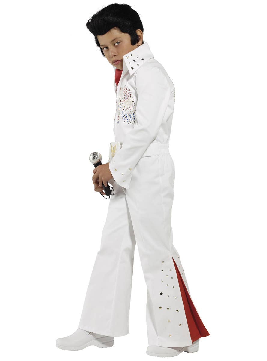 Boy's Elvis Presley Rock Singer Celebrity Fancy Dress Costume Side
