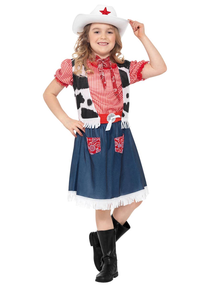 Girl's Western Cowgirl Jessie Costume Front View