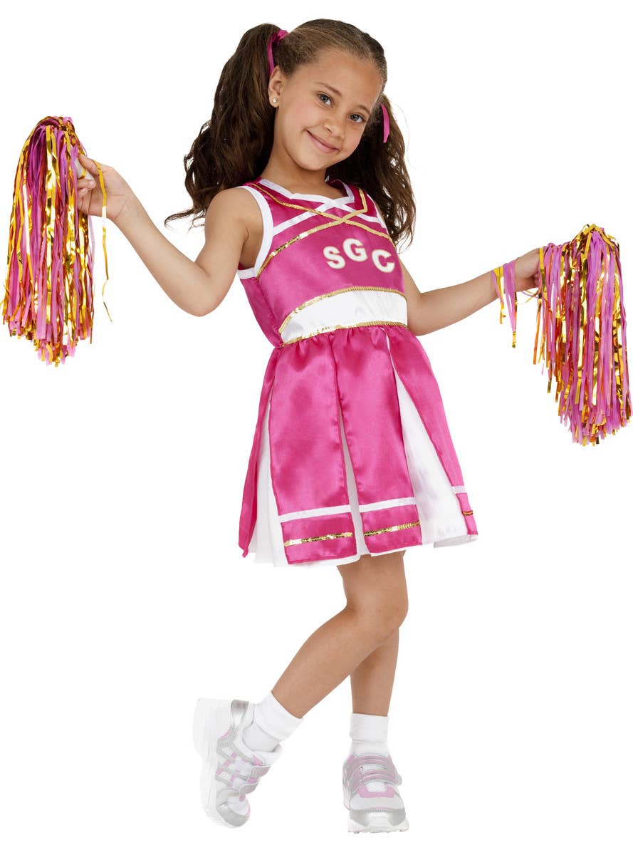 Cheerleader Girls Fancy Dress Costume