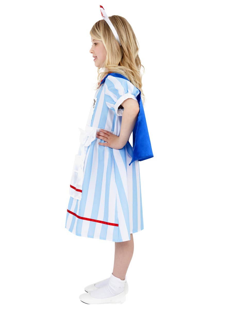 Girl's Old Fashioned Nurse Costume Side View