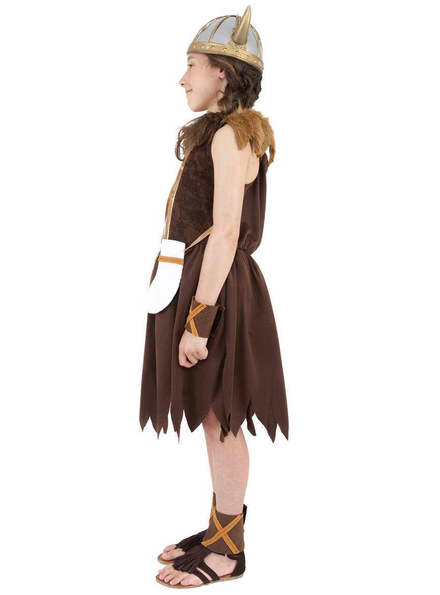 Viking Warrior Girl's Shield Maiden Costume Side View