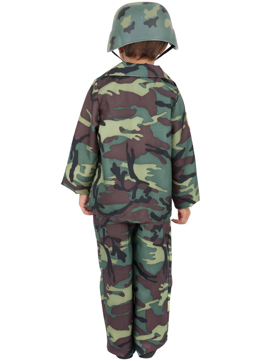 Boy's Army Soldier Camouflage Book Week Costume - BackImage
