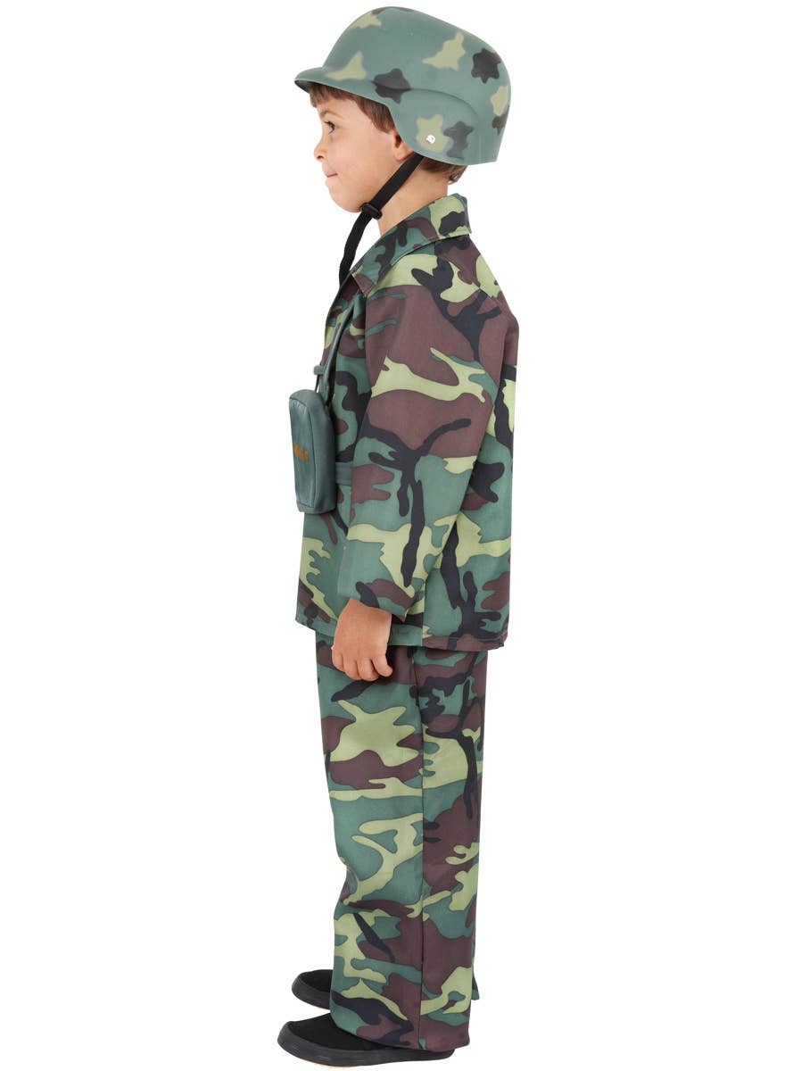 Boy's Army Soldier Camouflage Book Week Costume - Side Image