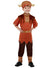 Teen Boy's Brown Viking Warrior Costume - Front View