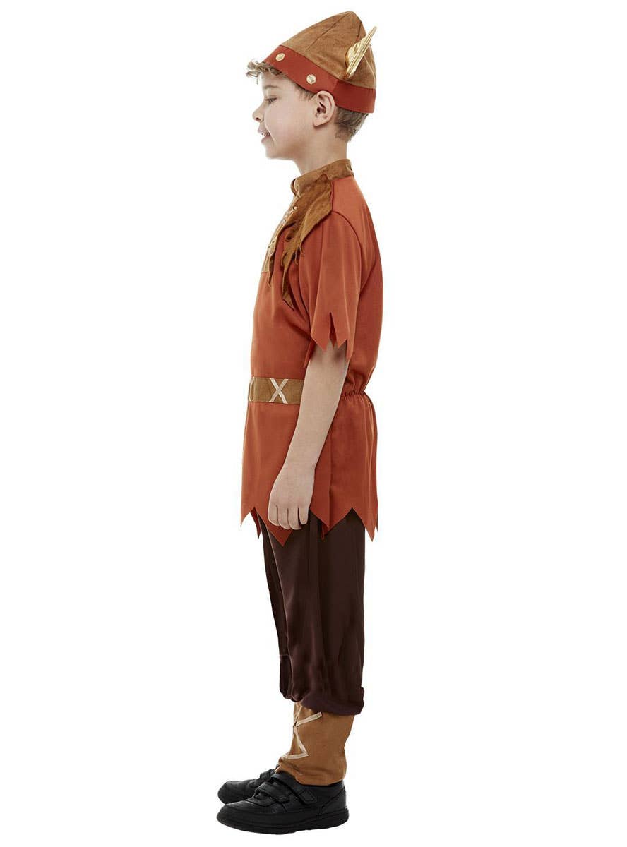 Teen Boy's Brown Viking Warrior Costume - Side View