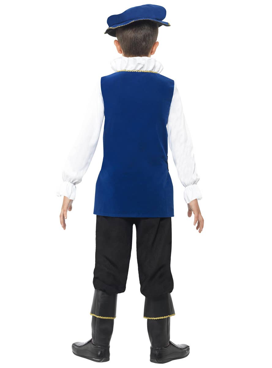 Boy's Tudor English Renaissance Book Week Costume Back View