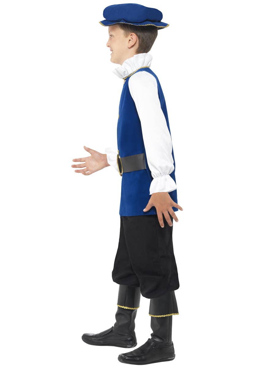 Boy's Tudor English Renaissance Book Week Costume Side View