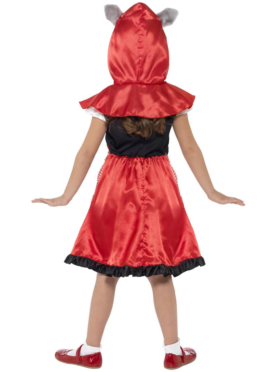 Girl's Red Riding Hood Fairytale Costume Back View