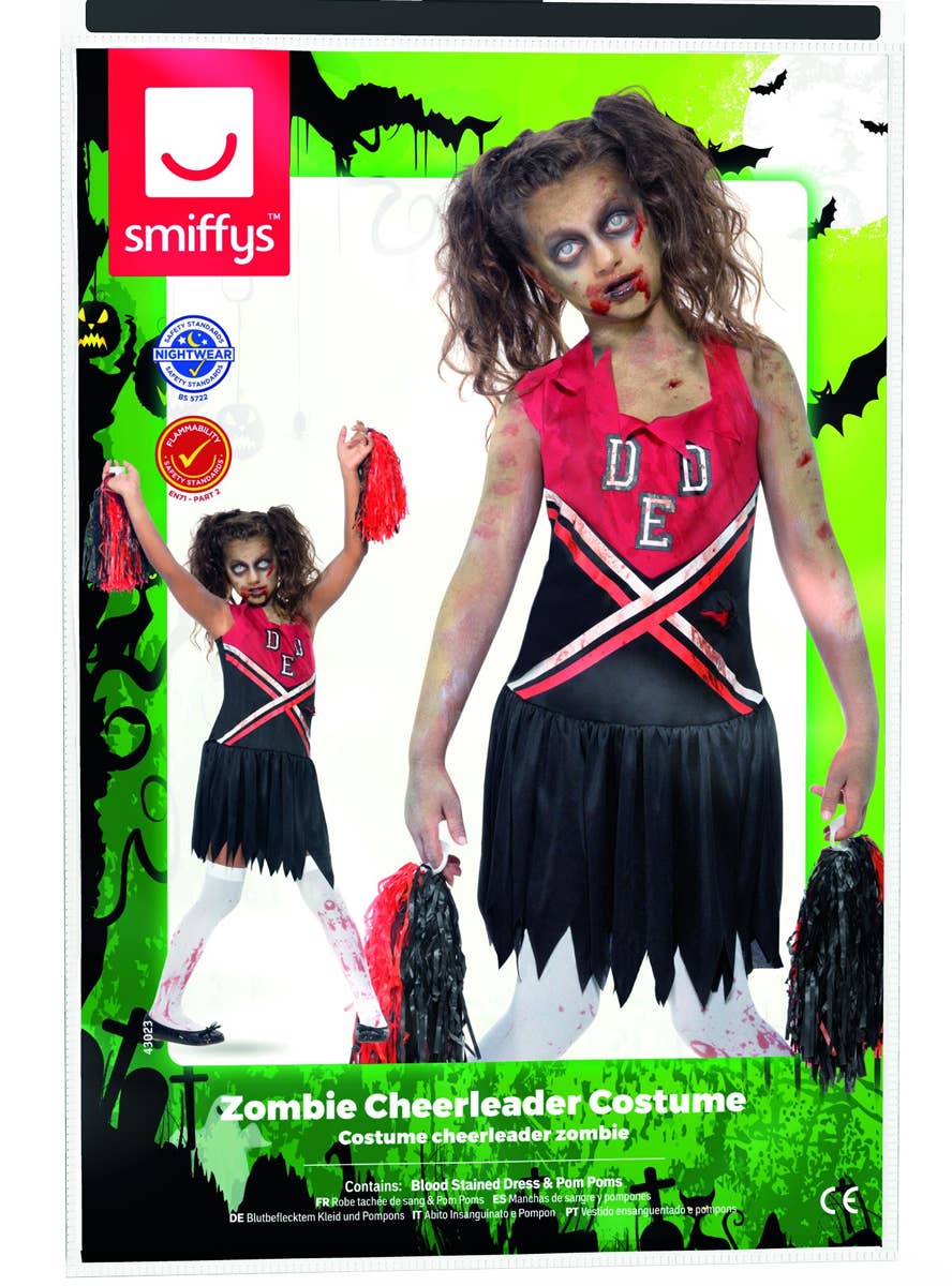 Cheerleader Girl's Zombie Costume Pack View