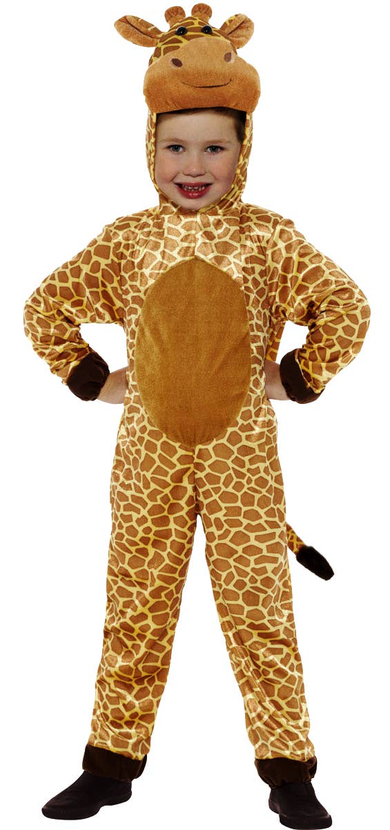 Kids Giraffe Animal Onesie Book Week Fancy Dress Costume Front 2 Image