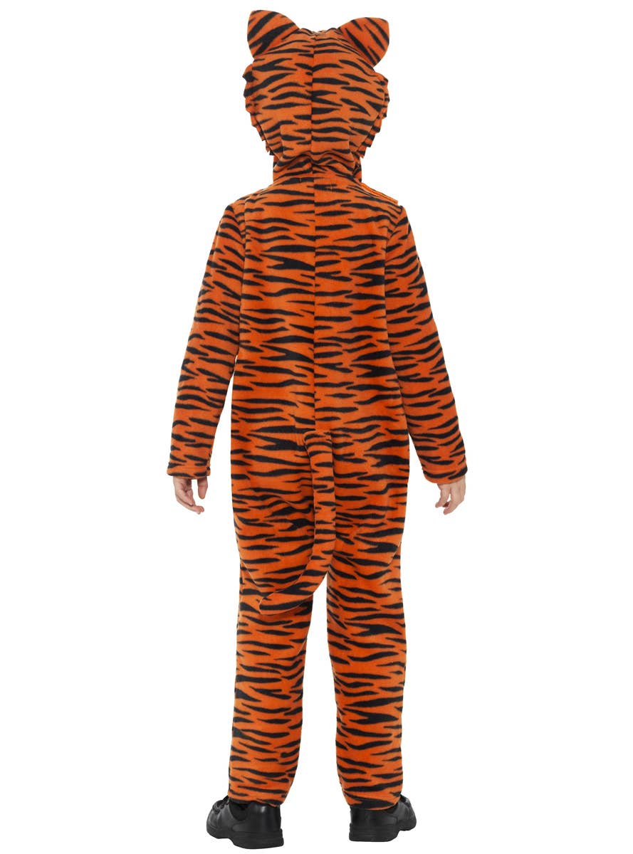 Image of Jungle Tiger Boys Animal Jumpsuit Onesie Costume - Back Image