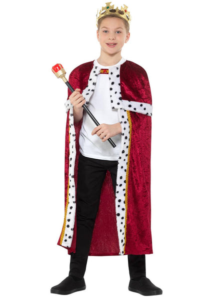 Image of Royal Renaissance King Boys Costume Cape - Front Image