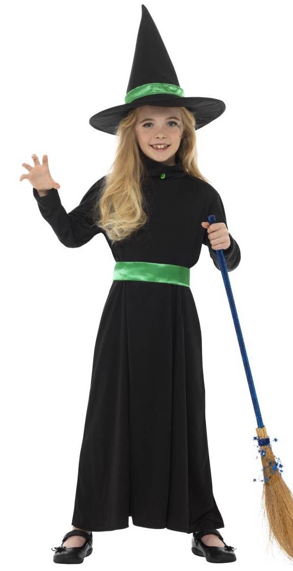 Wicked Witch Girls Halloween Smiffy's Costume - Broom