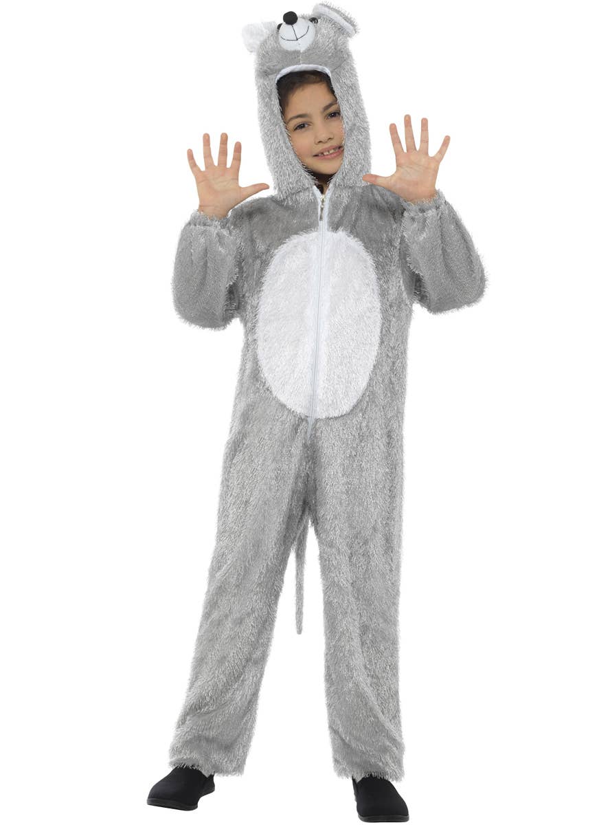 Kid's Grey Mouse Animal Onesie Book Week Costume Main Image