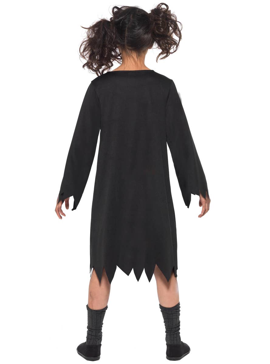 Girls Zombie Hogwarts Student Halloween Costume Back Image