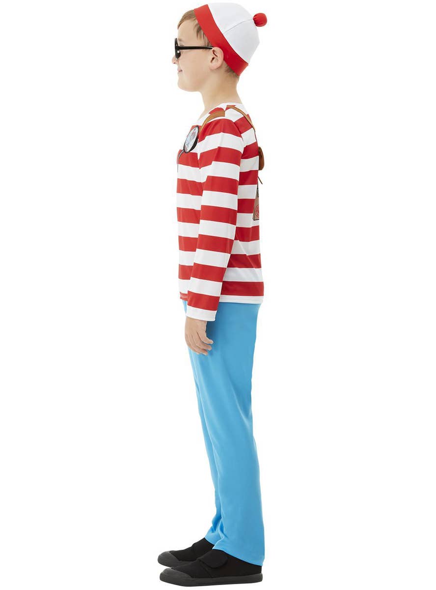 Boys Deluxe Wheres Wally Dress Up Costume - Side Image