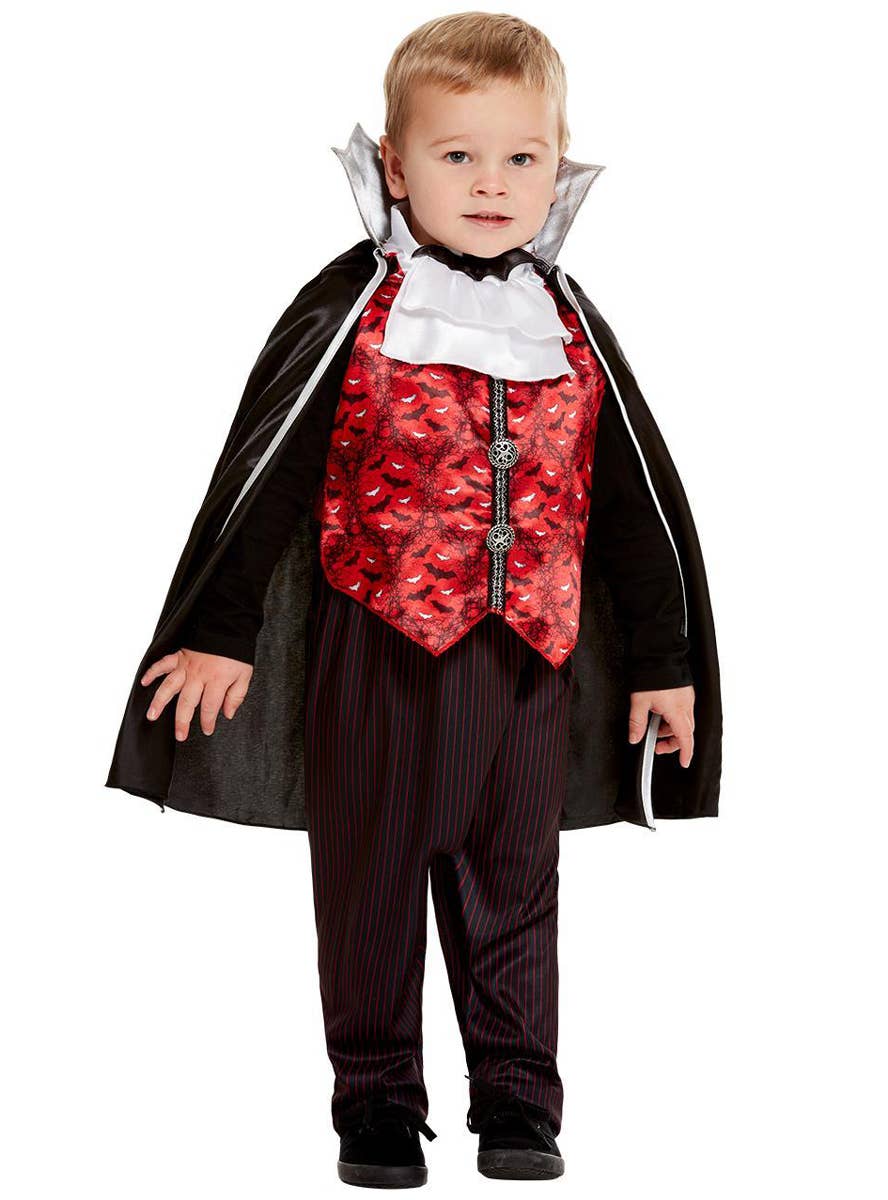 Toddler Boys Red and Black Vampire Costume - Alternate Image