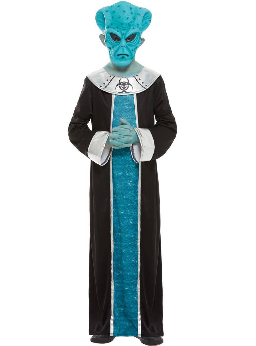 Blue Alien Lord Boys Costume - Main Image