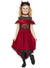 Girls Red and Black Day of the Dead Devil Halloween Costume - Main Image
