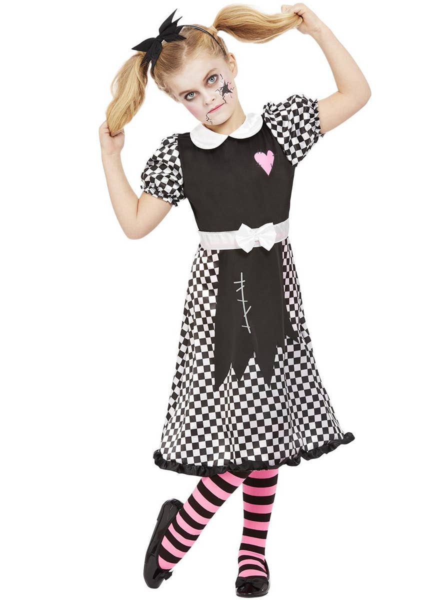 Broken Doll Little Girls Halloween Costume - Alternate Image