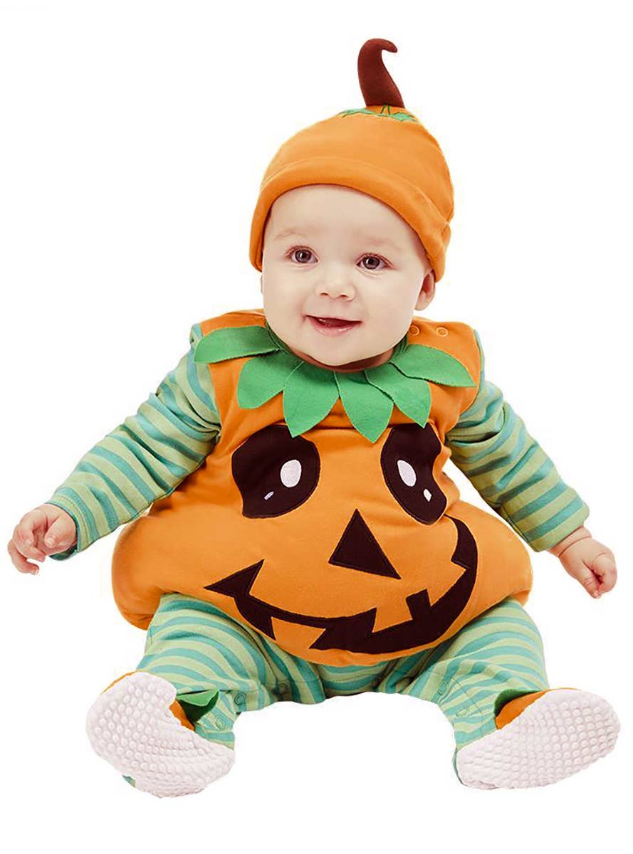 Green and Orange Baby Pumpkin Infant Costume - Main Image