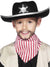 Kid's Black and White Sheriff Cowboy Costume Hat