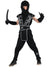 Black and Silver Japanese Ninja Costume for Boys