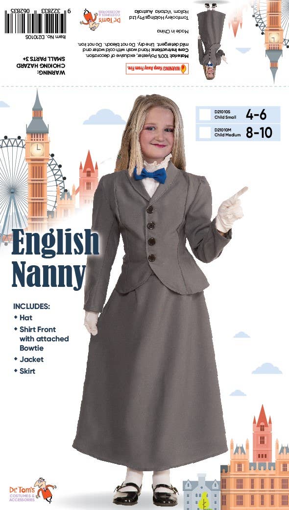 Mary Poppins English Nanny Girls Book Week Costume