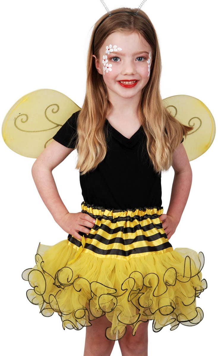 Yellow and Black Bumble Bee Costume Kit for Girls