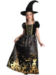 Image of Haunted House Witch Girl's Black and Gold Costume