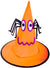 Kids Orange Spider Witch Costume Hat
