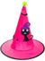 Kids Pink Black Cat Witch Costume Hat