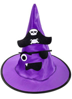 Kids Purple Pirate Witch Costume Hat