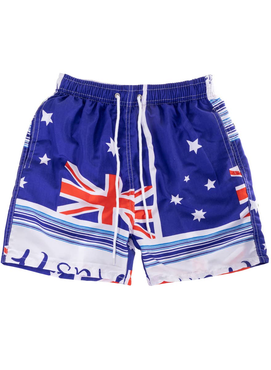 Boy's Blue White and Red Australian Flag Board Shorts