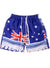 Boy's Blue White and Red Australian Flag Board Shorts