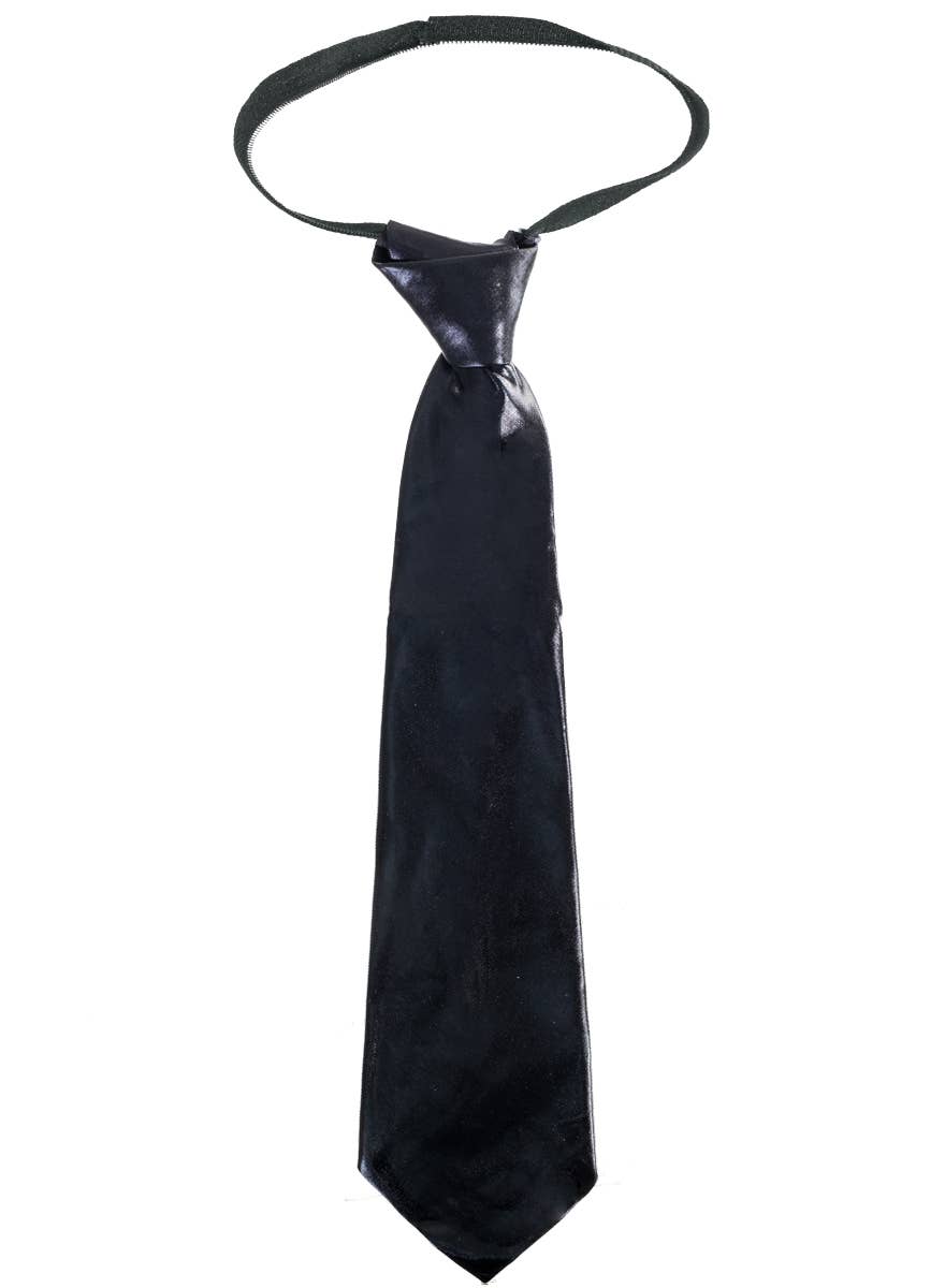 Metallic Black Costume Neck Tie - Alternative Image 1