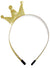 Kids Mini Gold Glitter Princess Crown on Headband